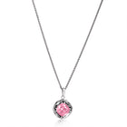 Collana con ciondolo in argento sterling e zirconi rosa