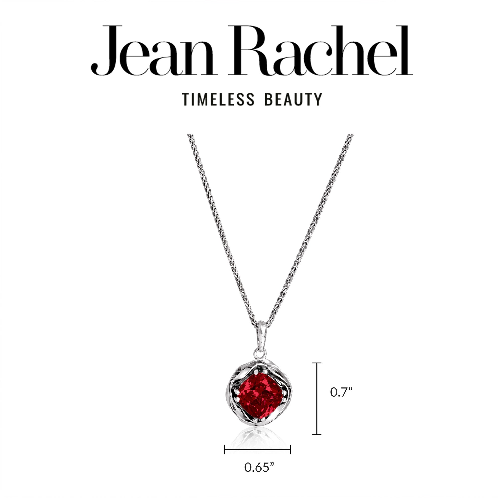 Statement Sterling Silver Ruby CZ Wrap Necklace