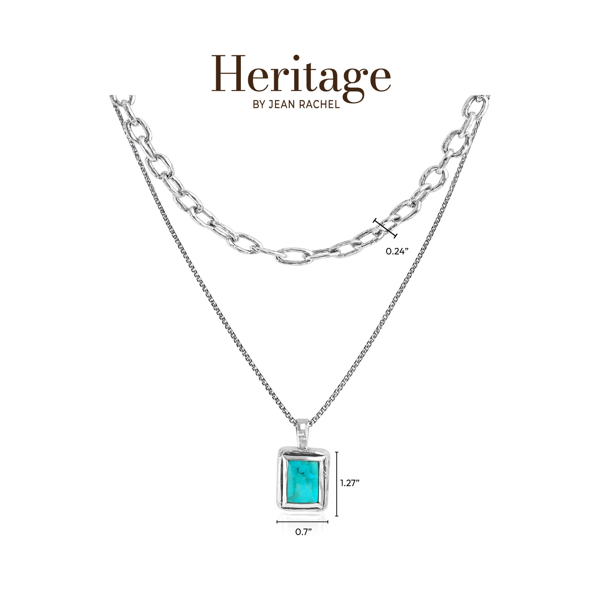 Sterling Silver Layered Turquoise Necklace Set