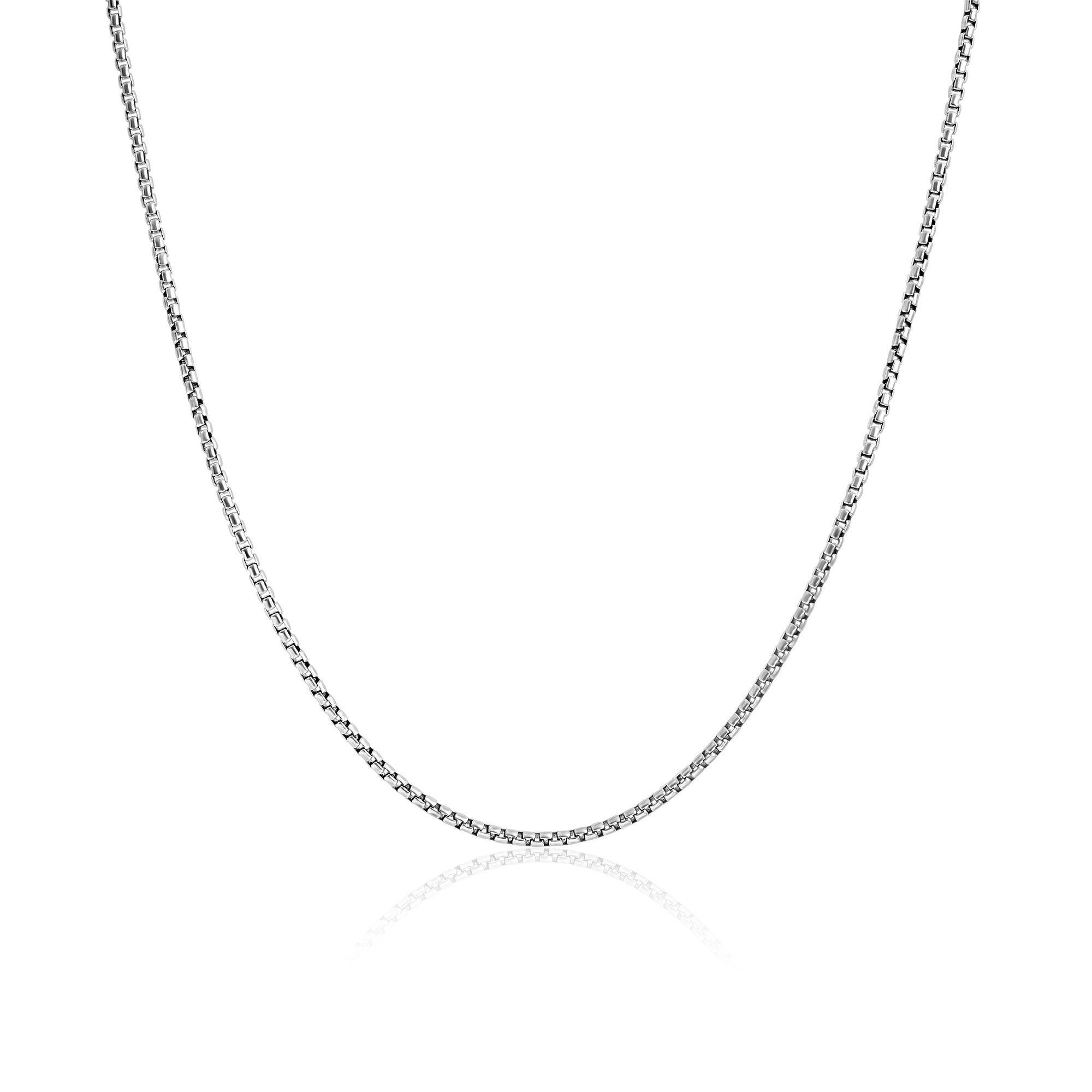 Sterling Silver Layered Chains with Onyx