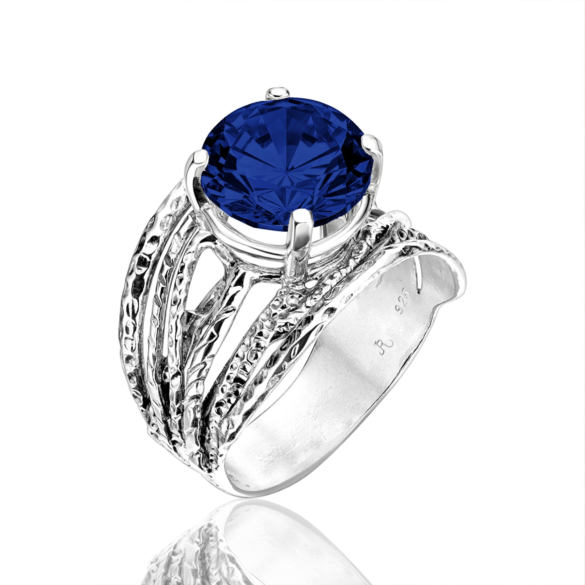 Sterling Silver Sapphire CZ Wrap Ring – Jean Rachel Jewelry
