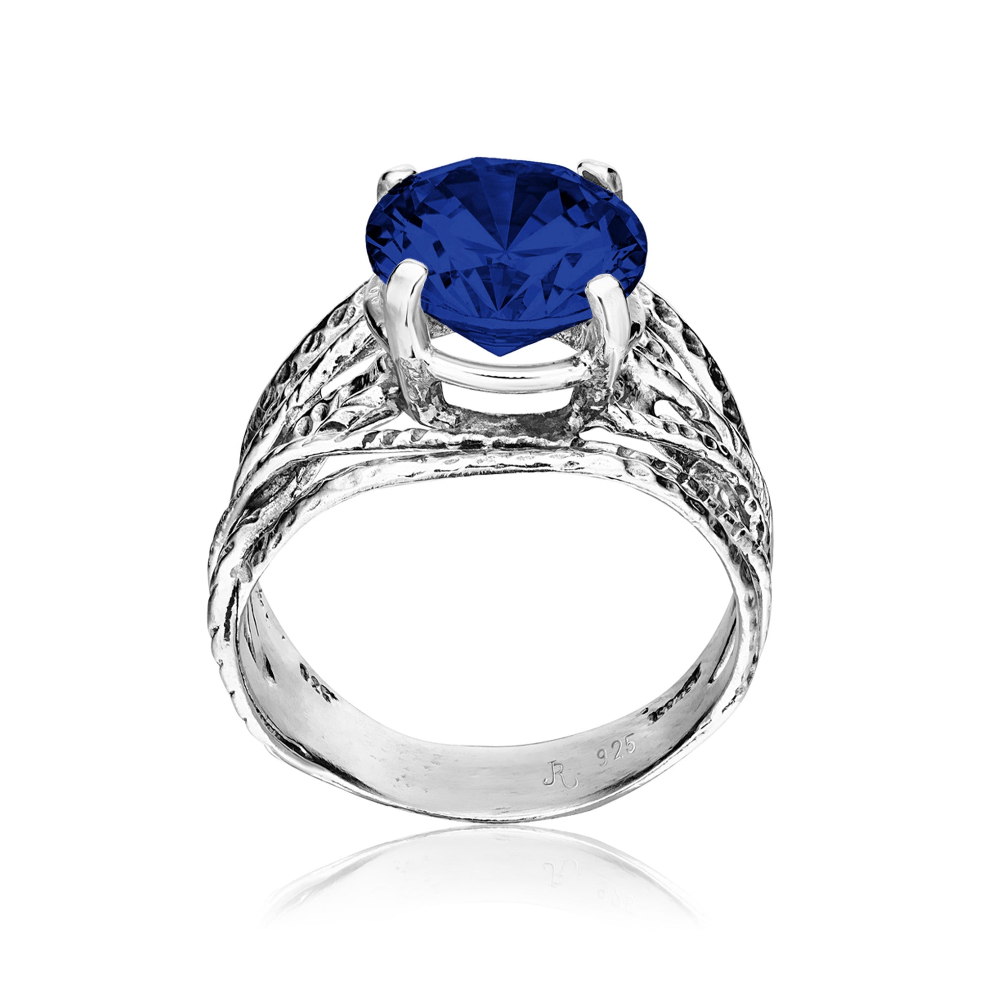Sterling Silver Sapphire CZ Wrap Ring