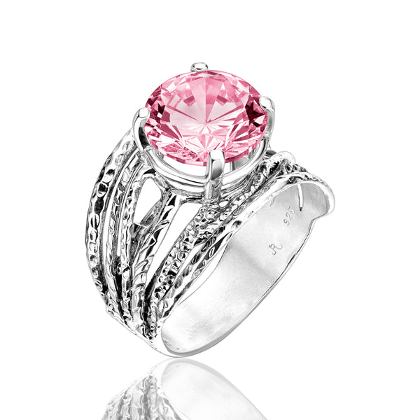 Sterling Silver Pink CZ Wrap Ring – Jean Rachel Jewelry