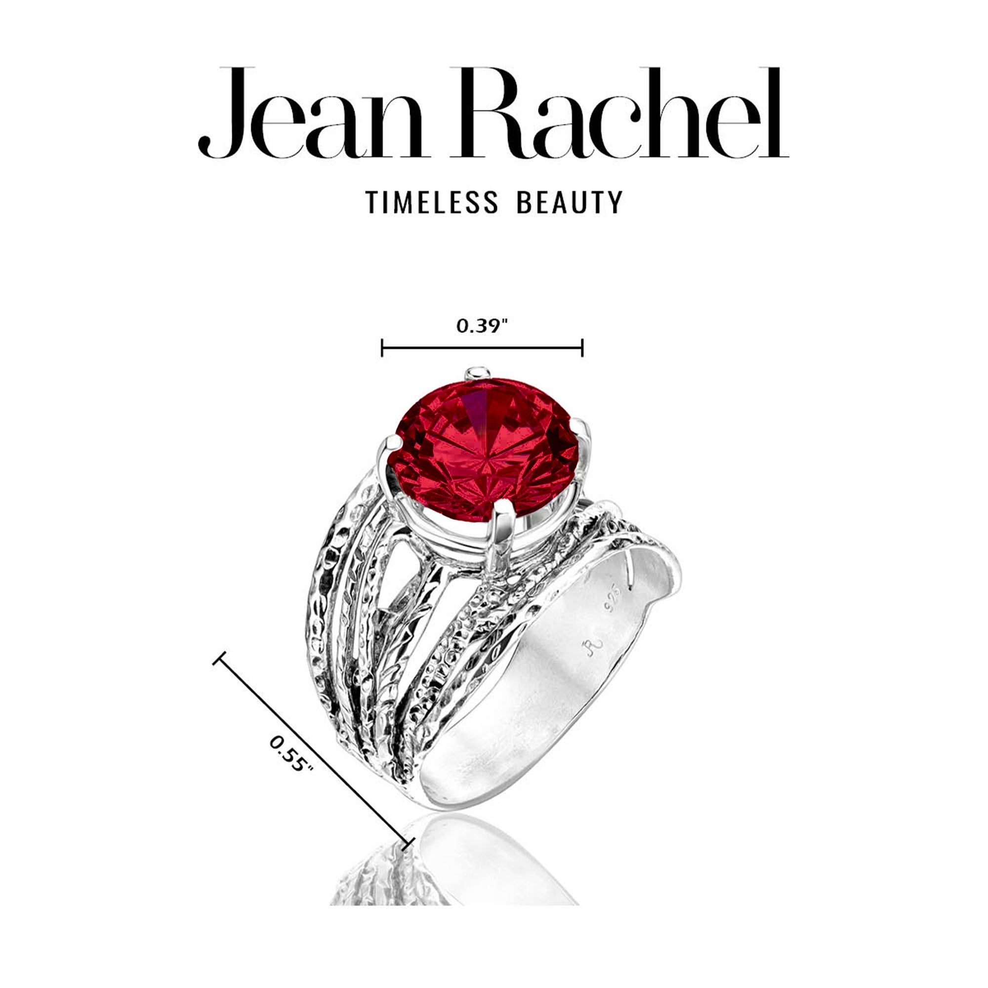 Sterling Silver Ruby CZ Wrap Ring