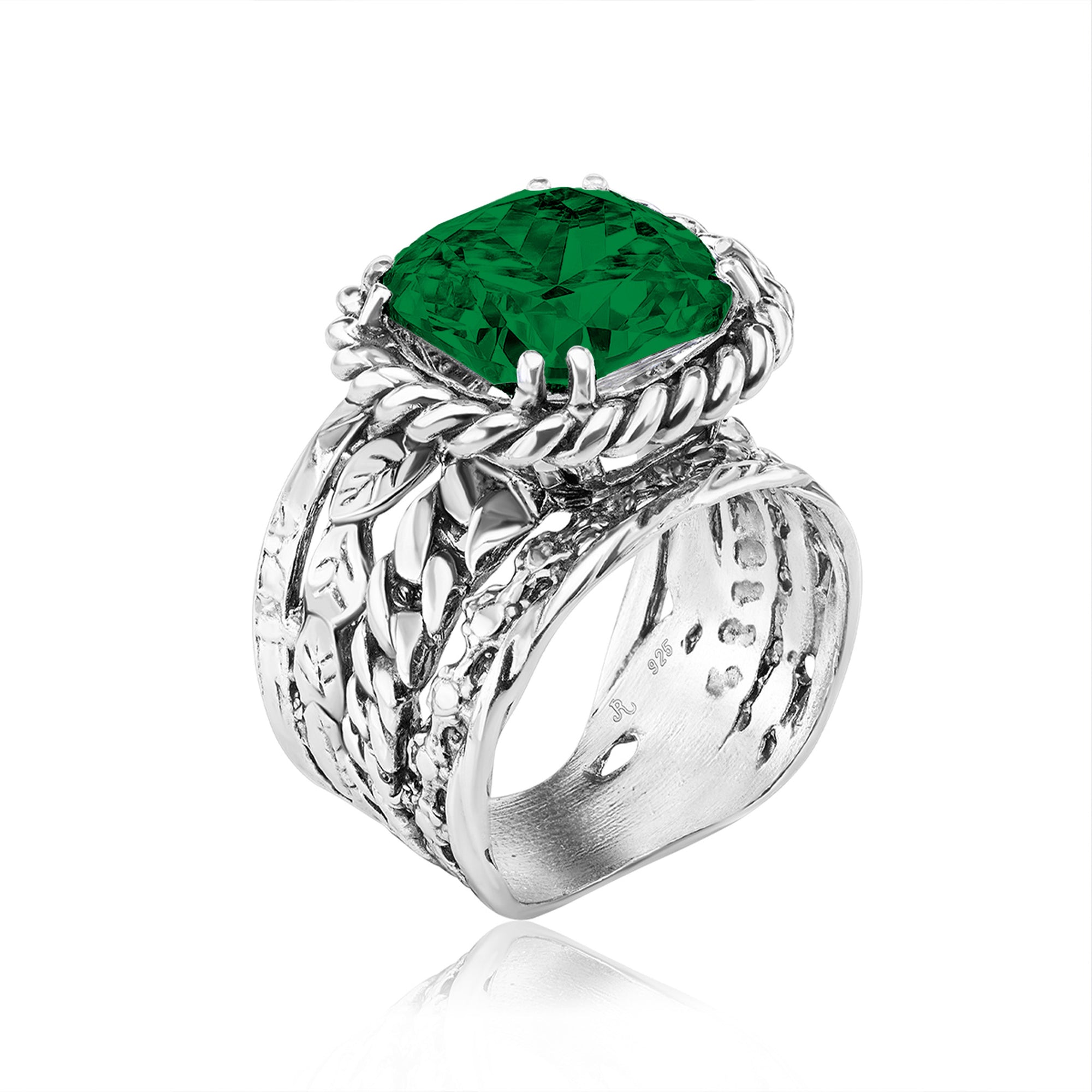 Sterling Silver Braided Wire Gemstone Ring - Available in 8 stones Sterling Silver Braided Wire Gemstone Ring - Available in 8 stones