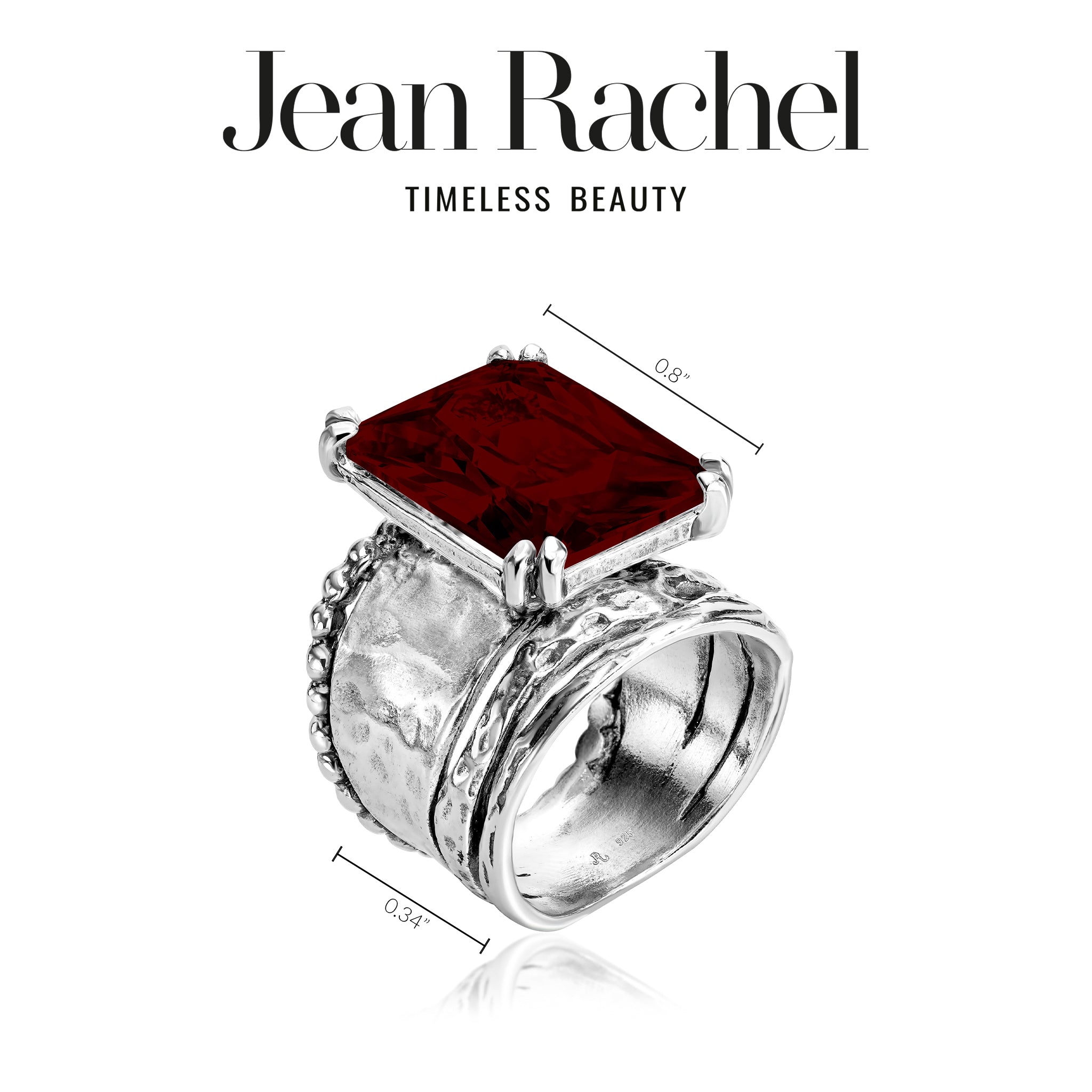 ☆TATIANA☆ Bold Tide Ring CR1838 Bold Sterling Silver Octagon Citrine CZ Ring – Jean Rachel