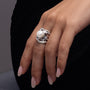 Sterling Silver Pearl CZ Ring
