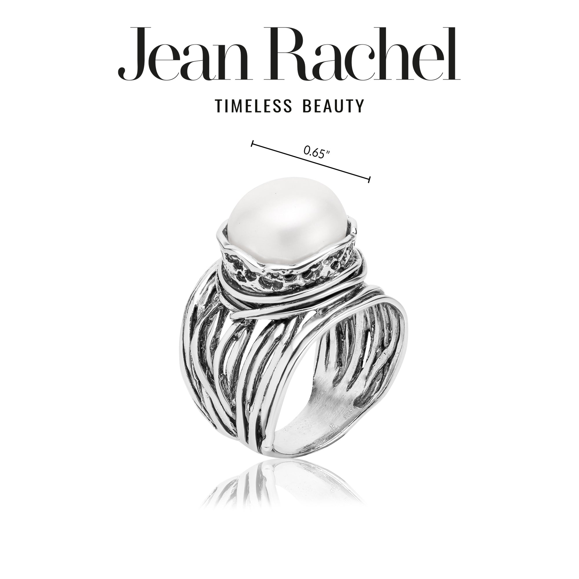 Sterling Silver Pearl Statement Wrap Ring