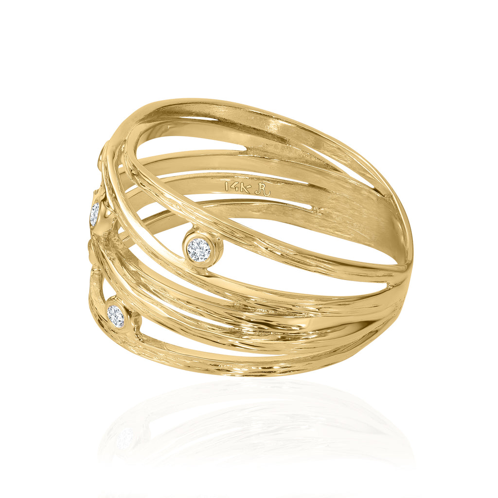 14K Gold Diamond Wrap Ring – Jean Rachel Jewelry