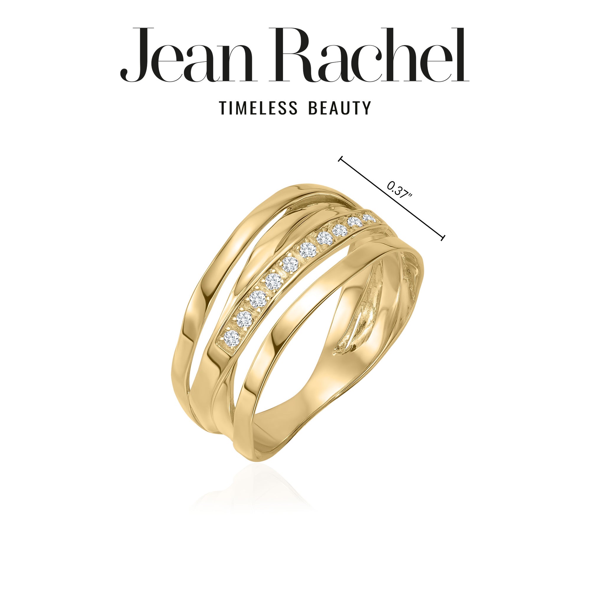 14K Gold Pavé Diamond Wrap Ring