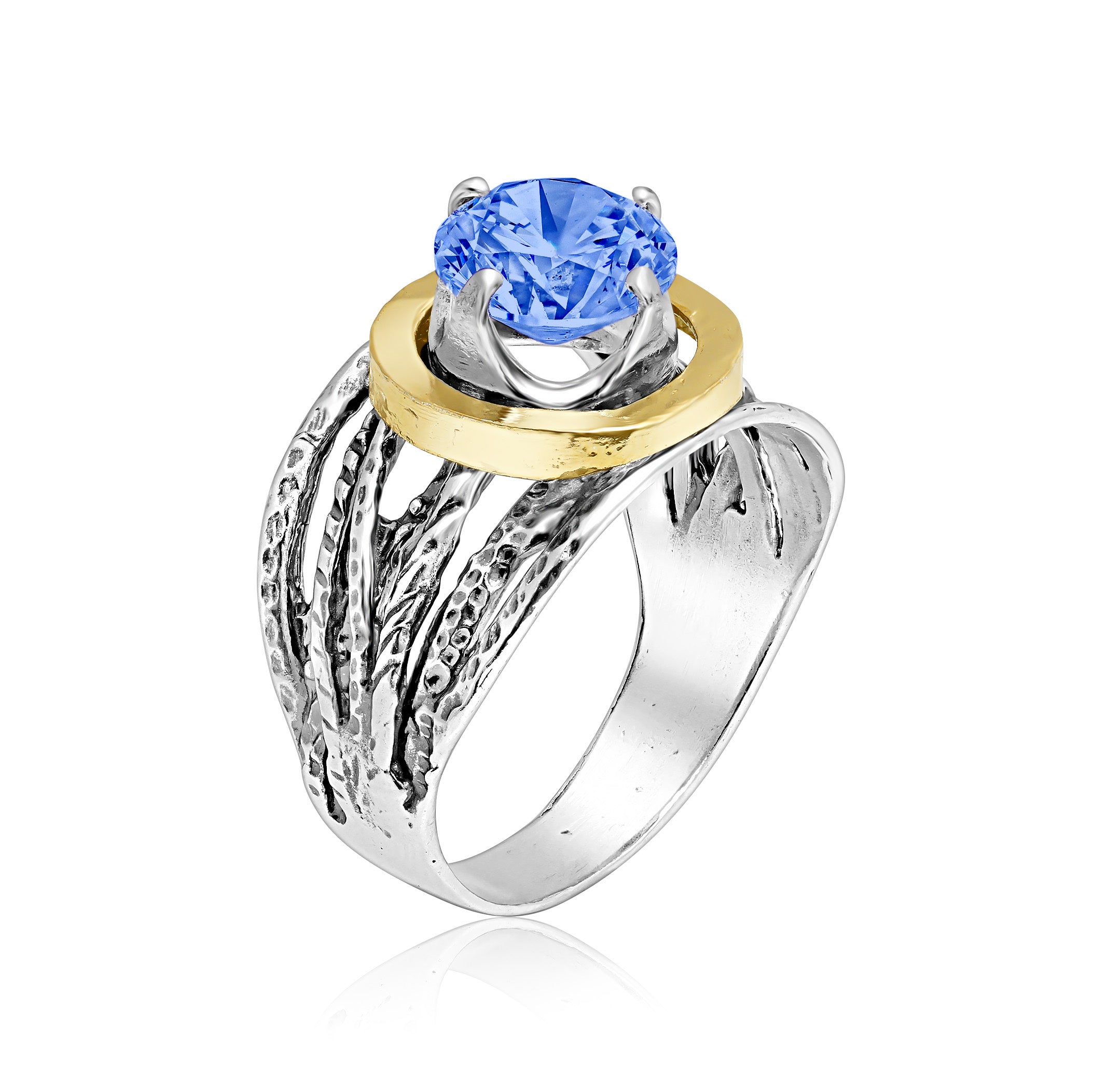 【オーダー】bicolor tanzanite … ring Mixed Metal Tanzanite CZ Wire Wrap Ring – Jean Rachel Jewelry