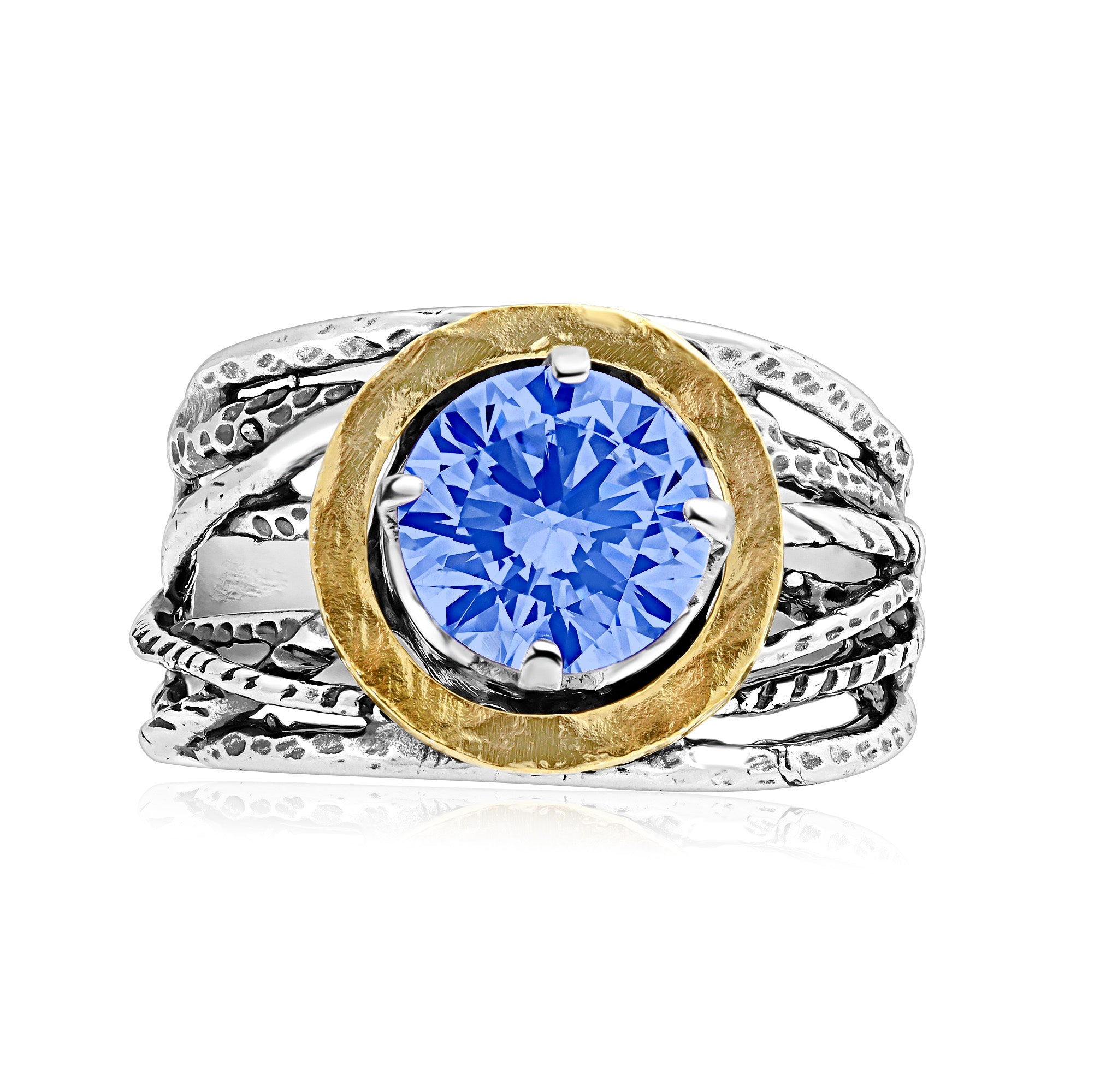 Mixed Metal Tanzanite CZ Wire Wrap Ring – Jean Rachel Jewelry