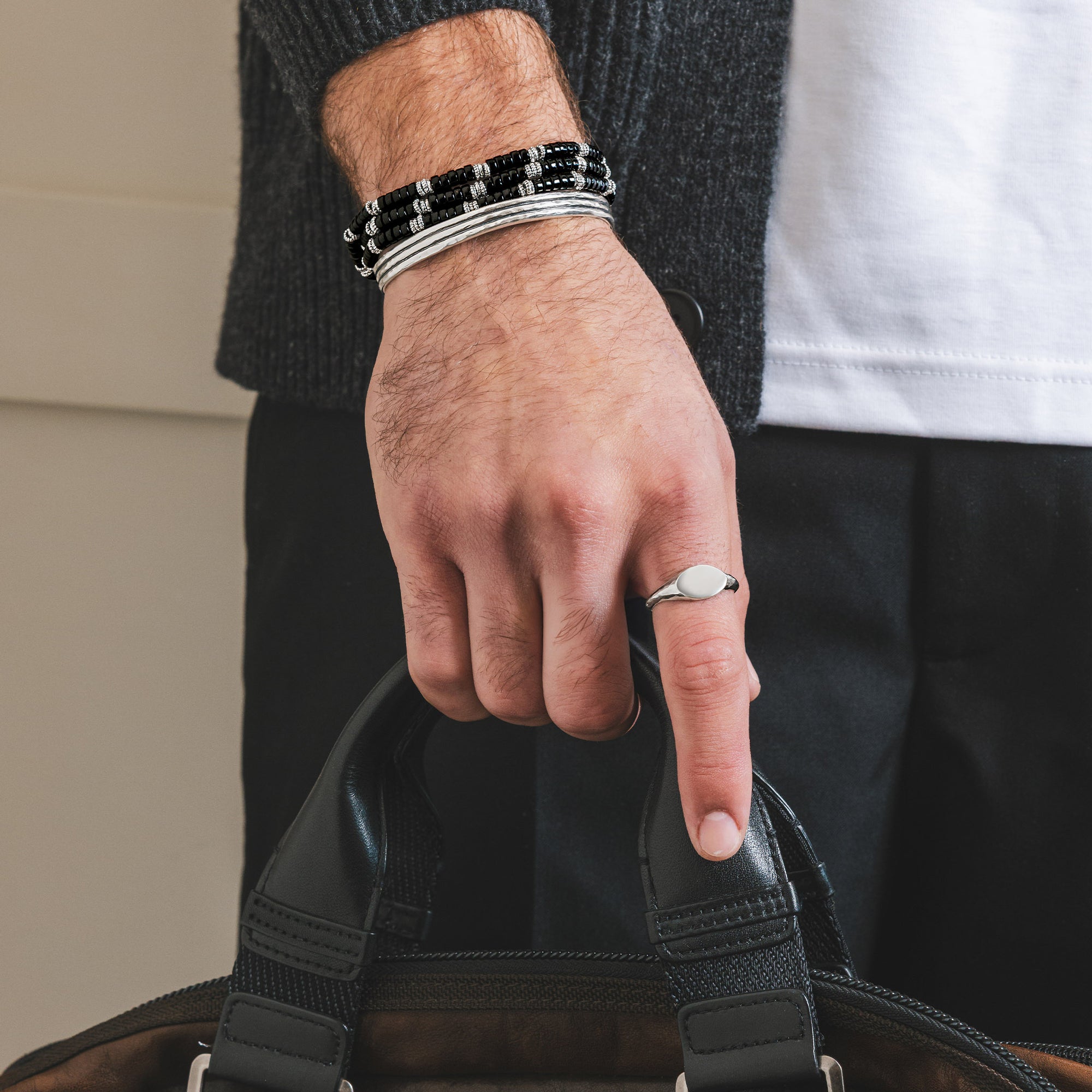 Sterling Silver Oval Signet Ring
