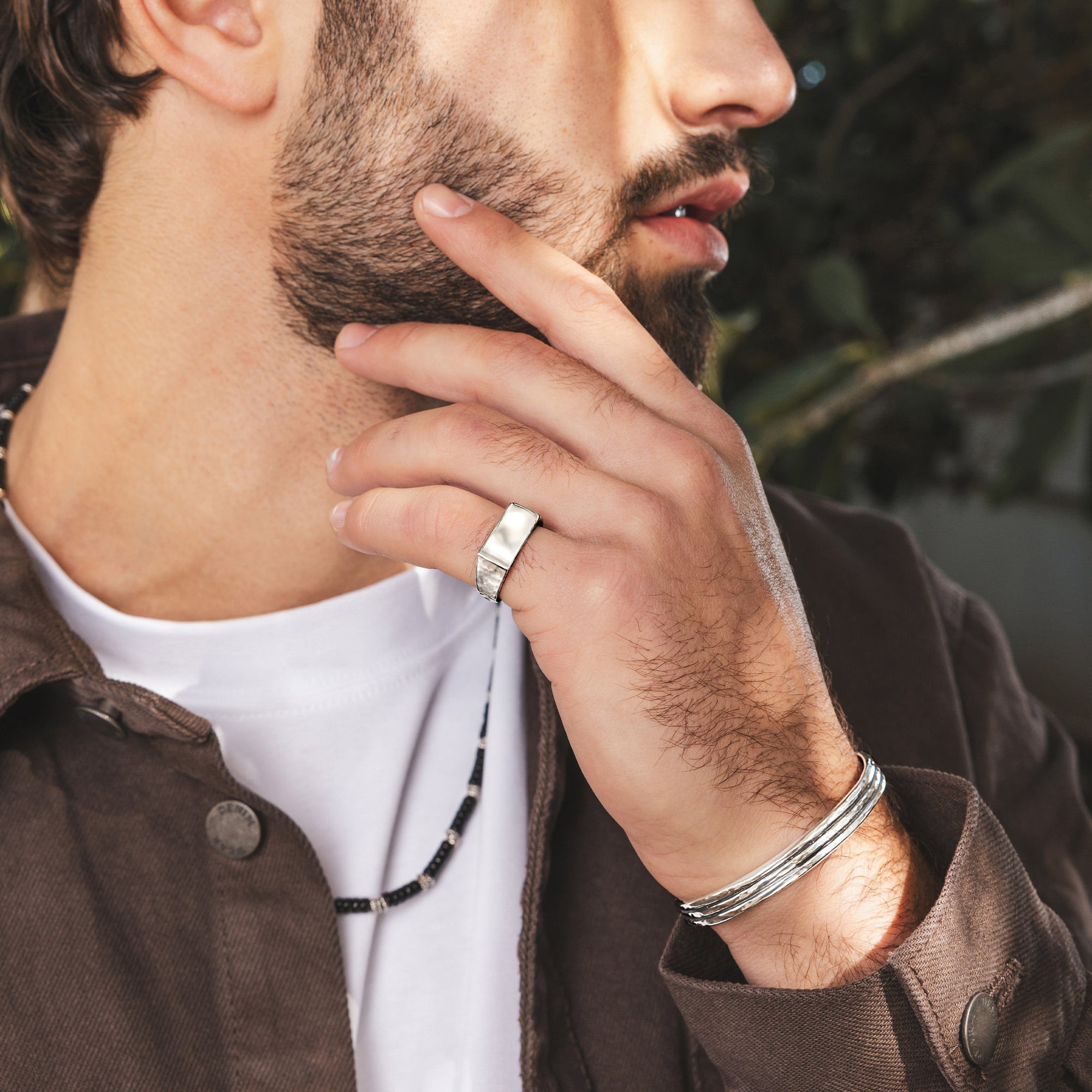 Sterling Silver Rectangular Signet Ring