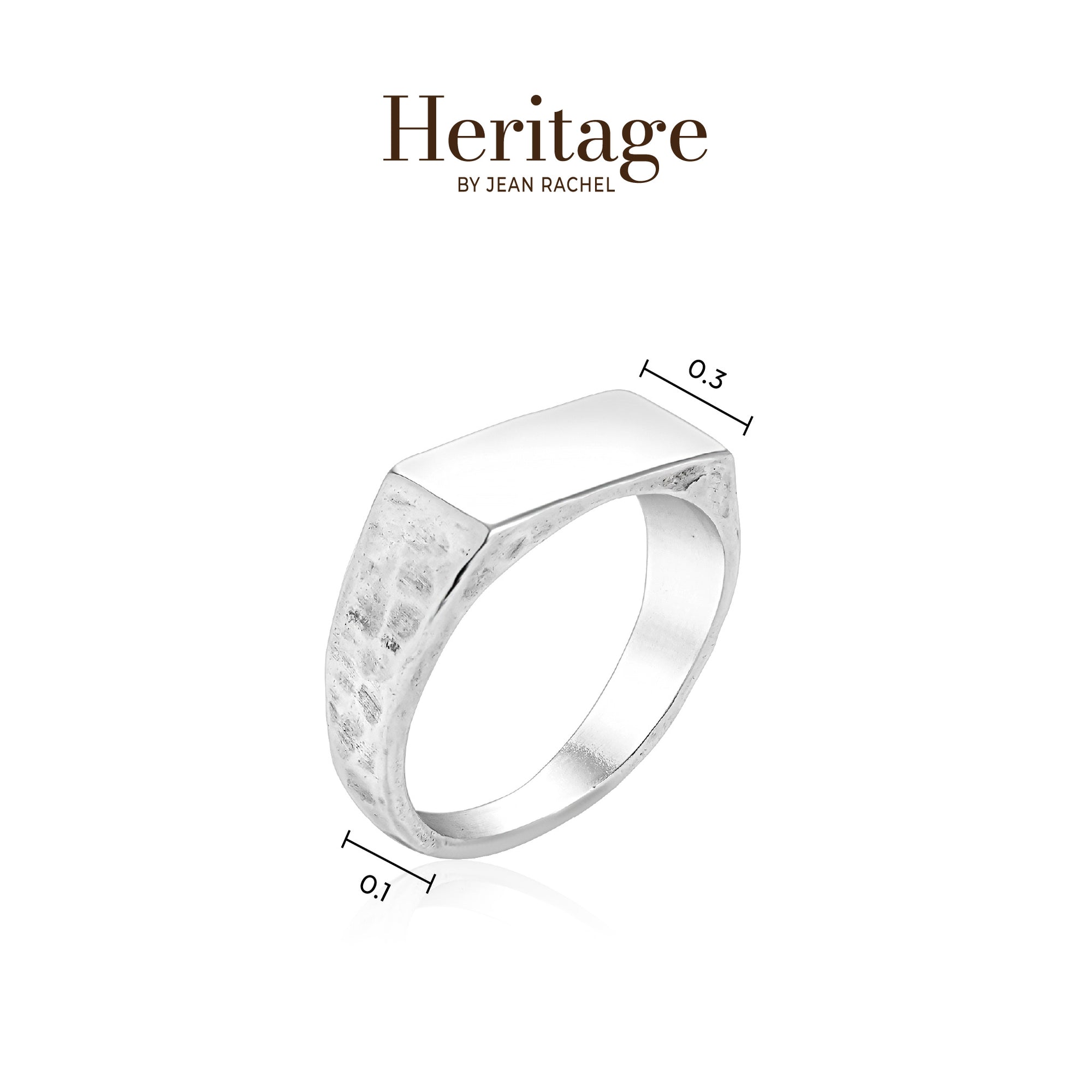 Sterling Silver Rectangular Signet Ring