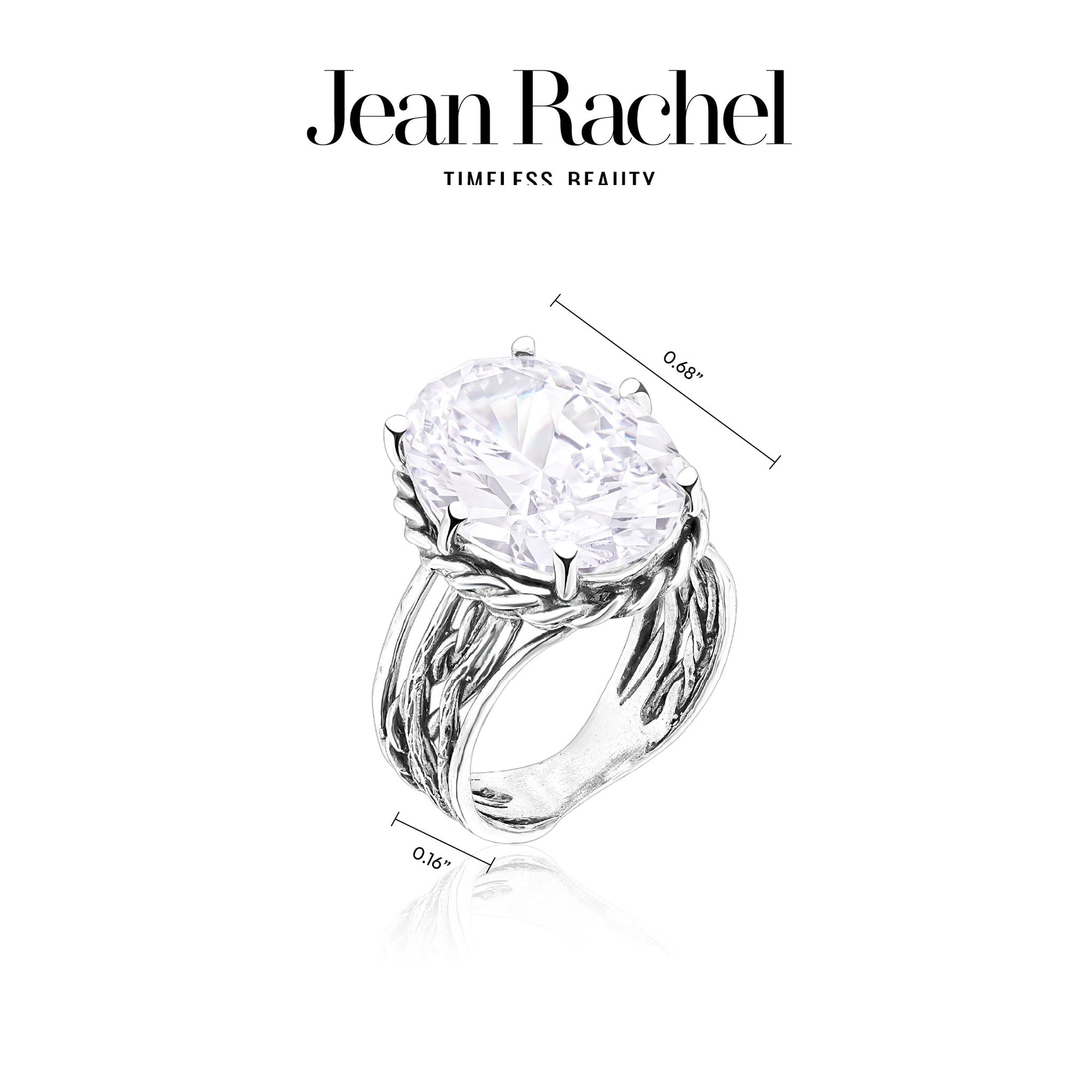 Sterling Silver Oval Braid Wrap Ring