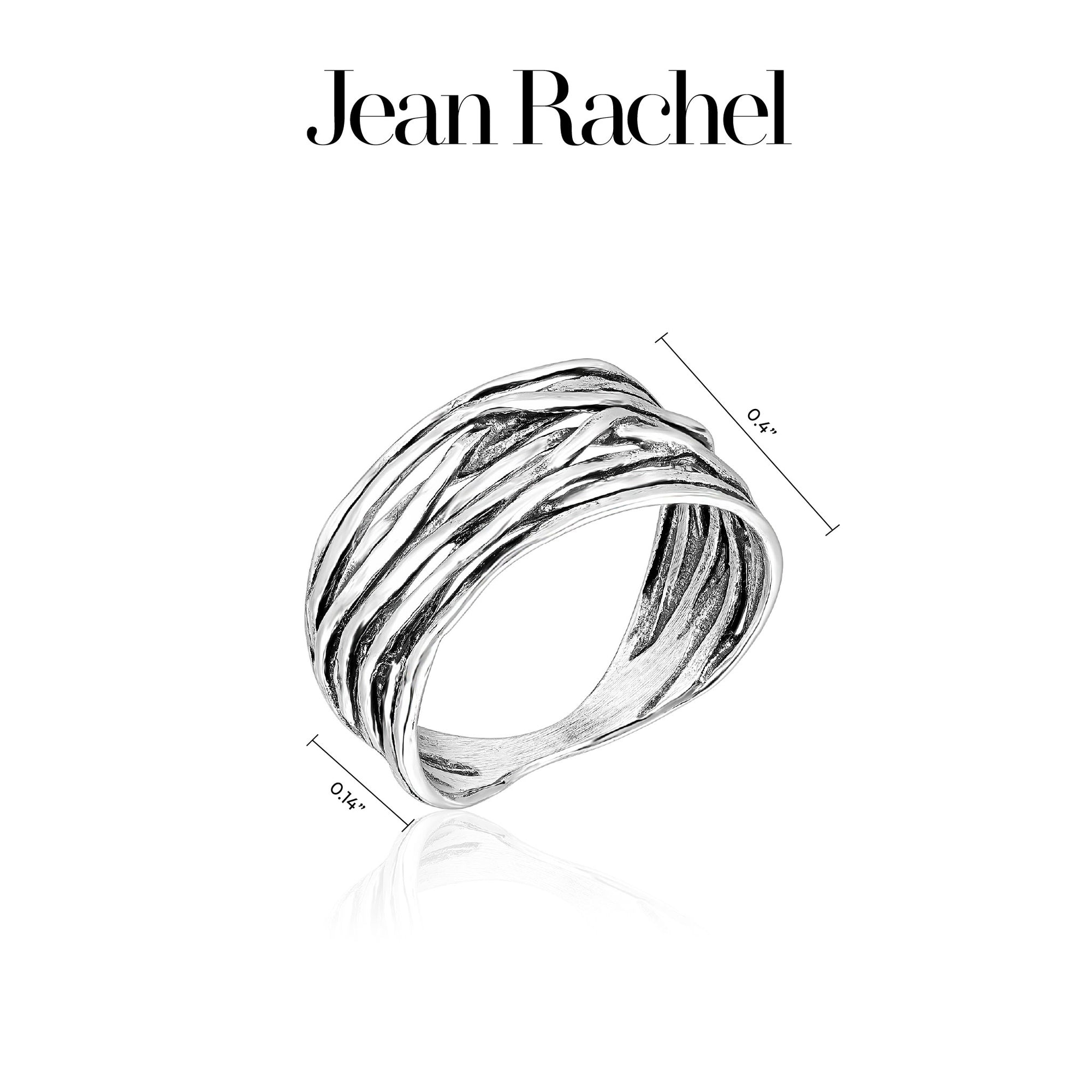 Sterling Silver Hammered Wire Wrap Ring