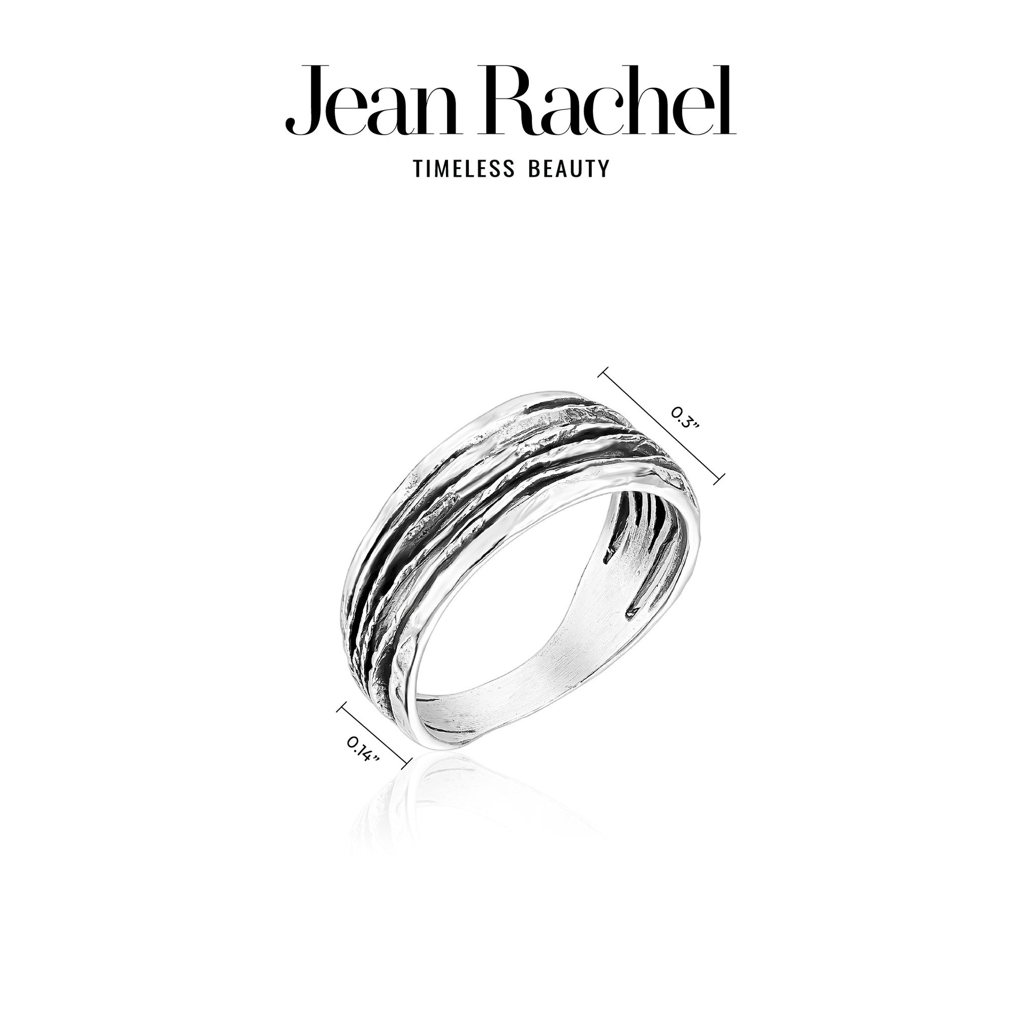 Sterling Silver Textured Wire Wrap Ring