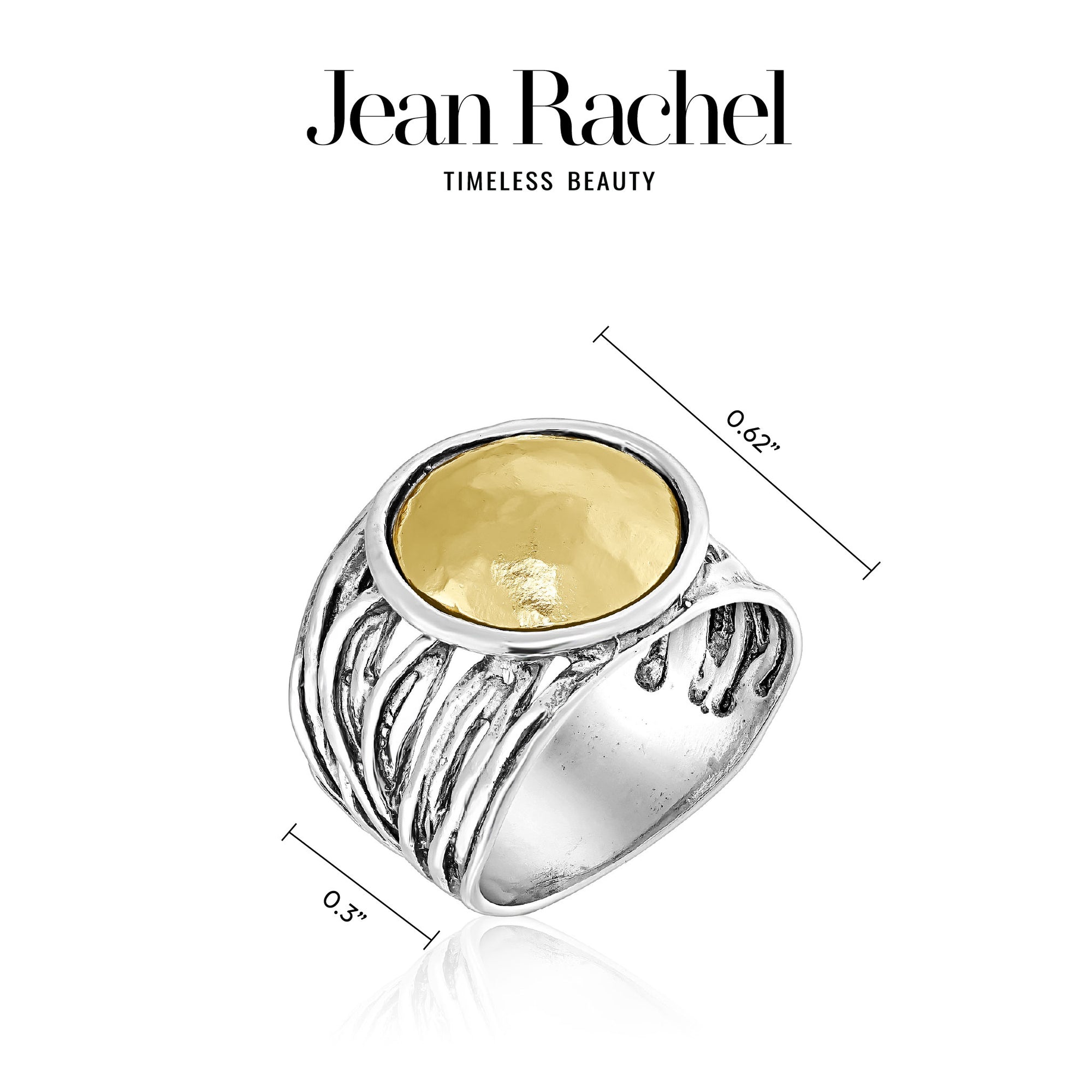 Mixed Metal Wire Wrap Hammered Dome Ring