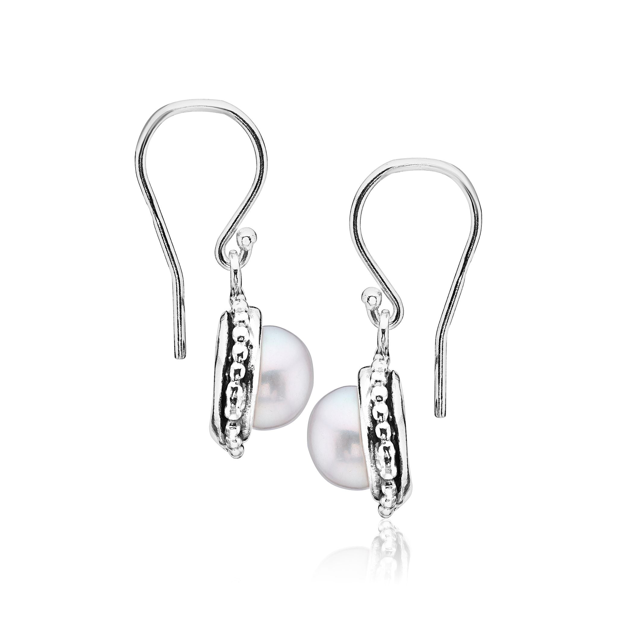 [Kep1er着用]14kGF Feminine Pearl Cubic Earring Silver925 Suzy Levian Sterling Silver Pearl & Pink Sapphire Floral
