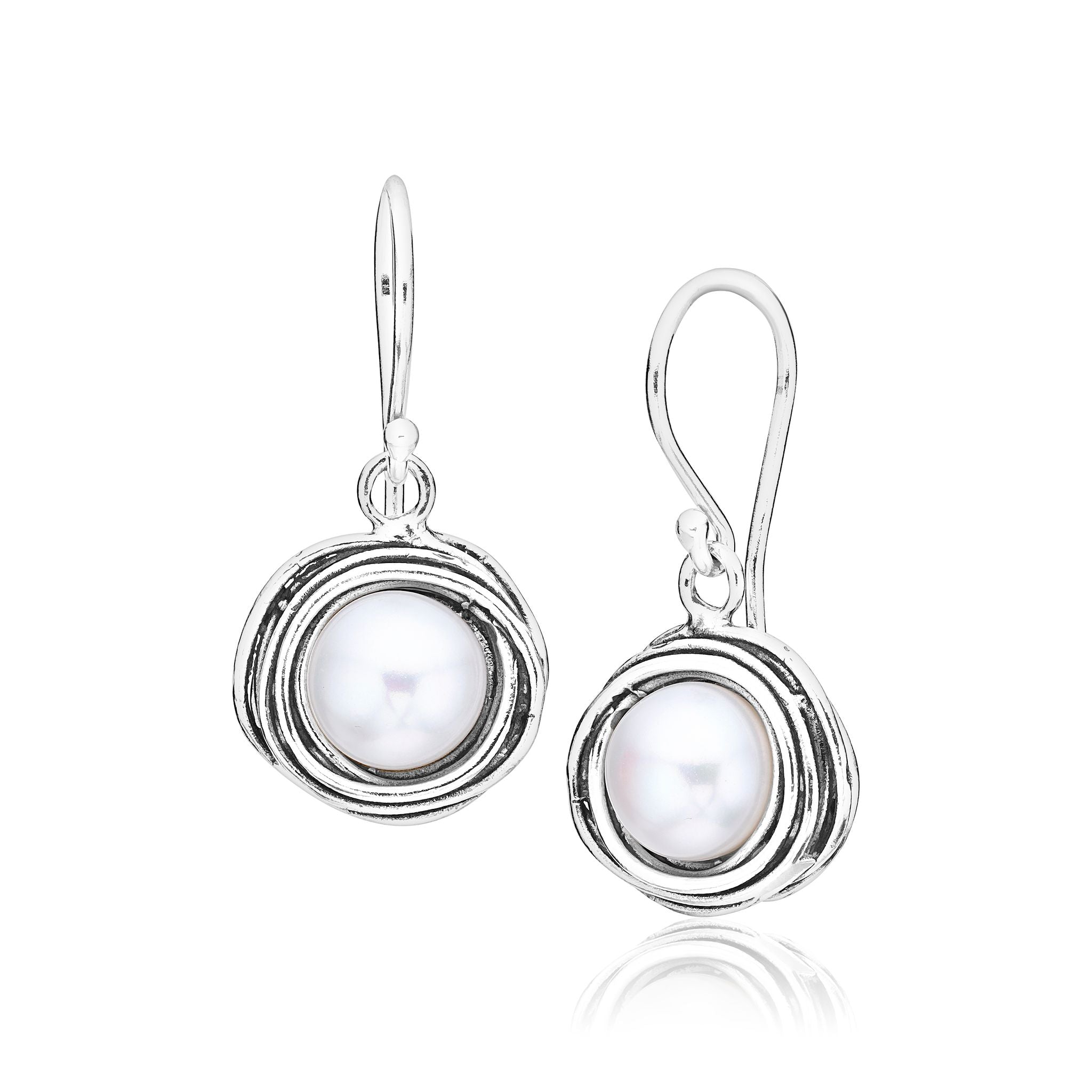 Fresh Water Pearl Sterling retailer Silver Dangle Earrings