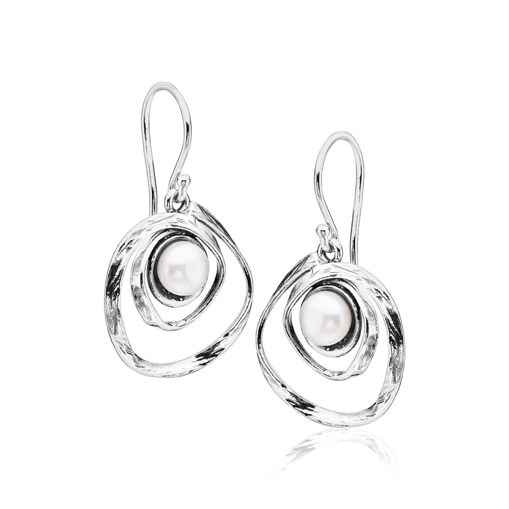 Compra Orecchini pendenti in argento sterling con perla coltivata d'acqua dolce bianca AAA all'ingrosso Compra Orecchini pendenti in argento sterling con perla coltivata d'acqua dolce bianca AAA all'ingrosso