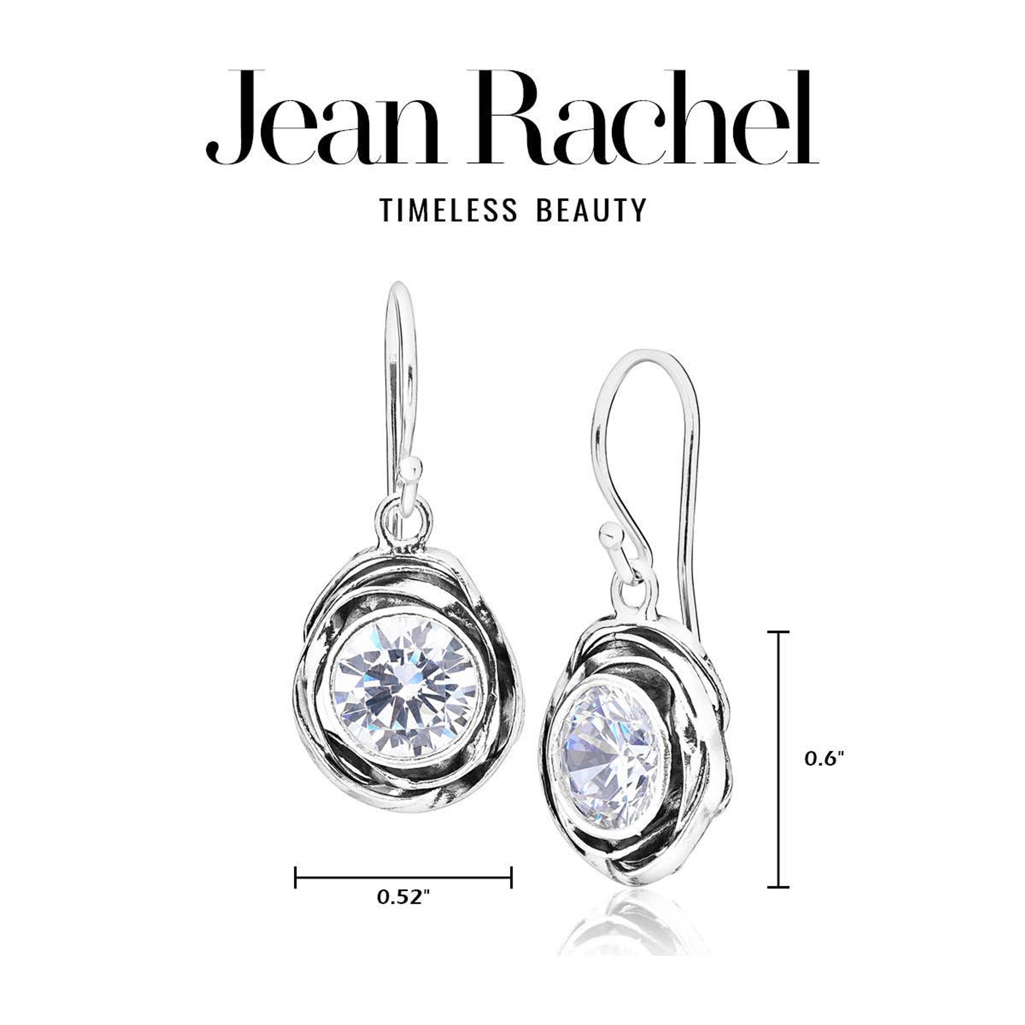 Sterling Silver CZ Drop Earrings