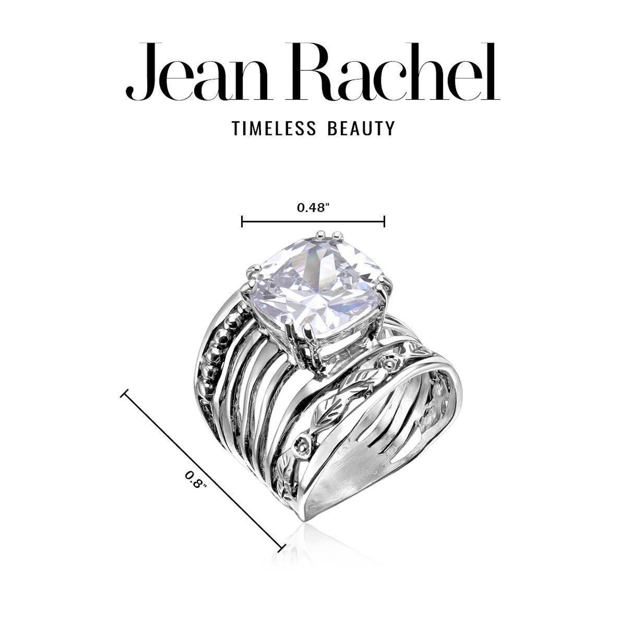 Sterling Silver CZ Floral Ring – Jean Rachel Jewelry