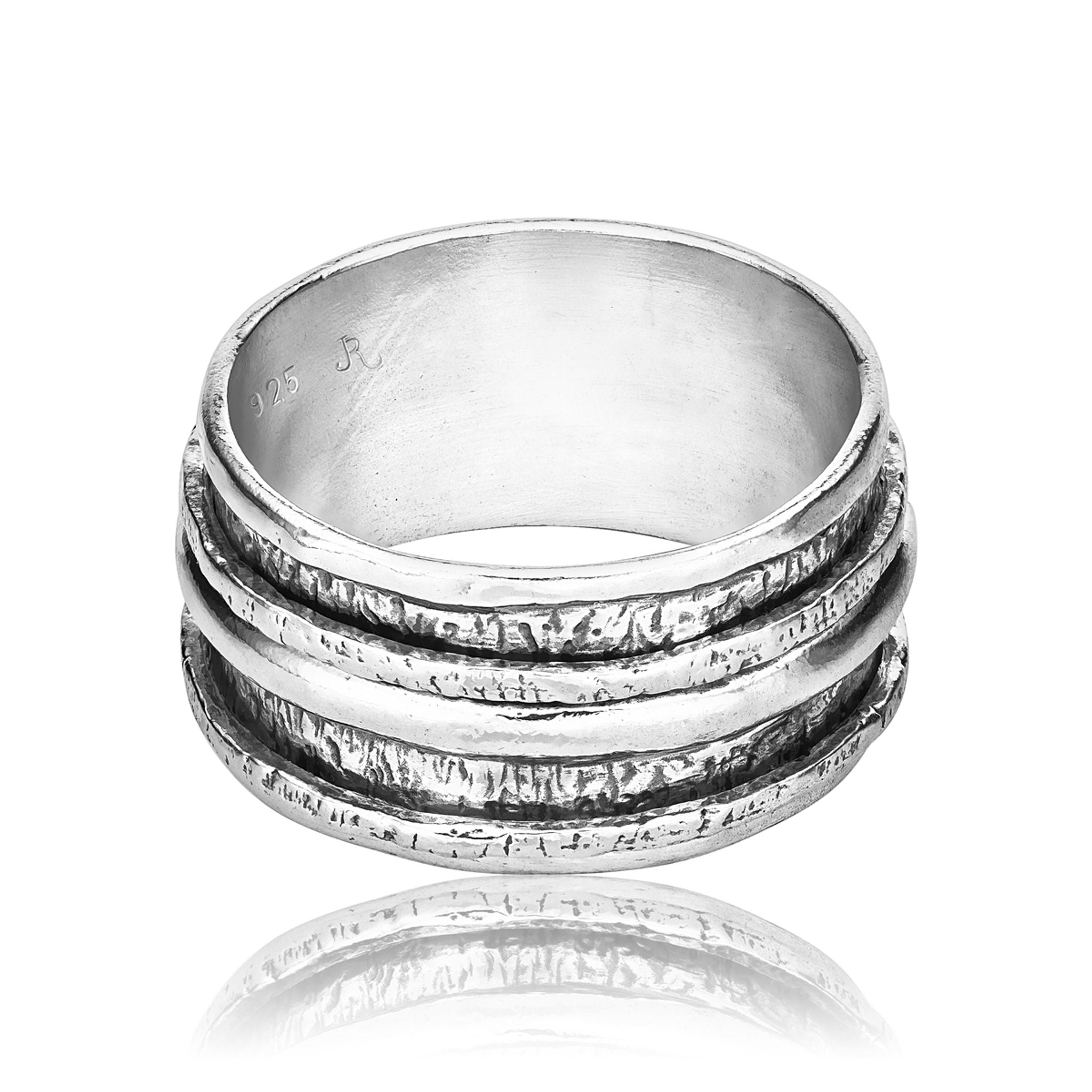 Sterling Silver Rustic Spinner Ring