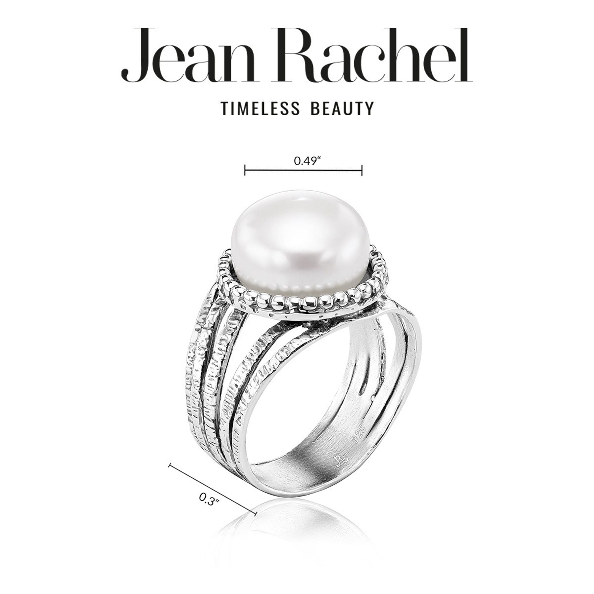 Multi Strand Sterling Silver Pearl Ring