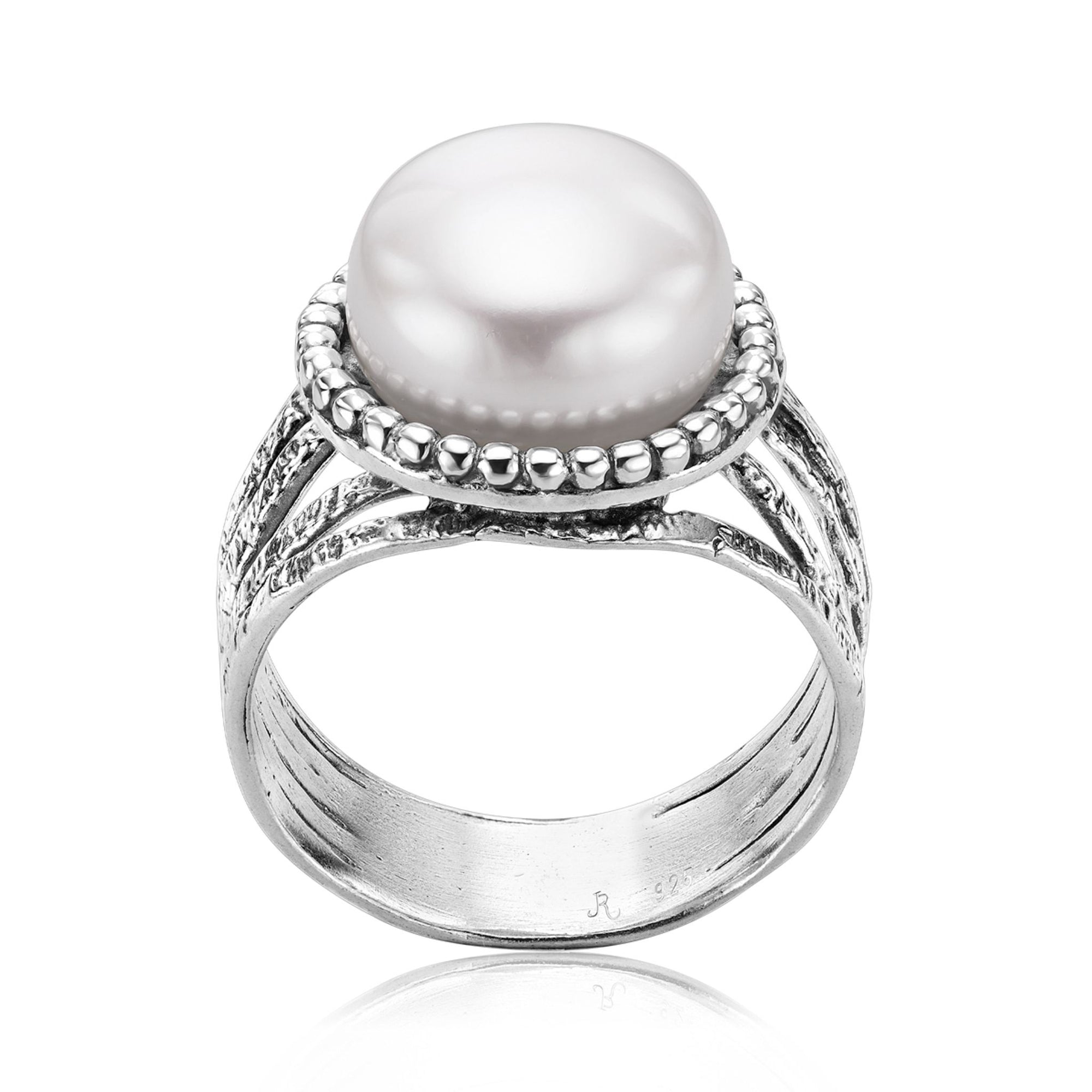 Multi Strand Sterling Silver Pearl Ring