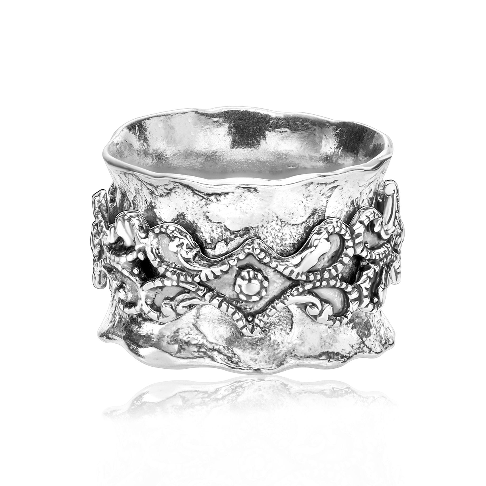 Sterling Silver Lace Spinner Ring