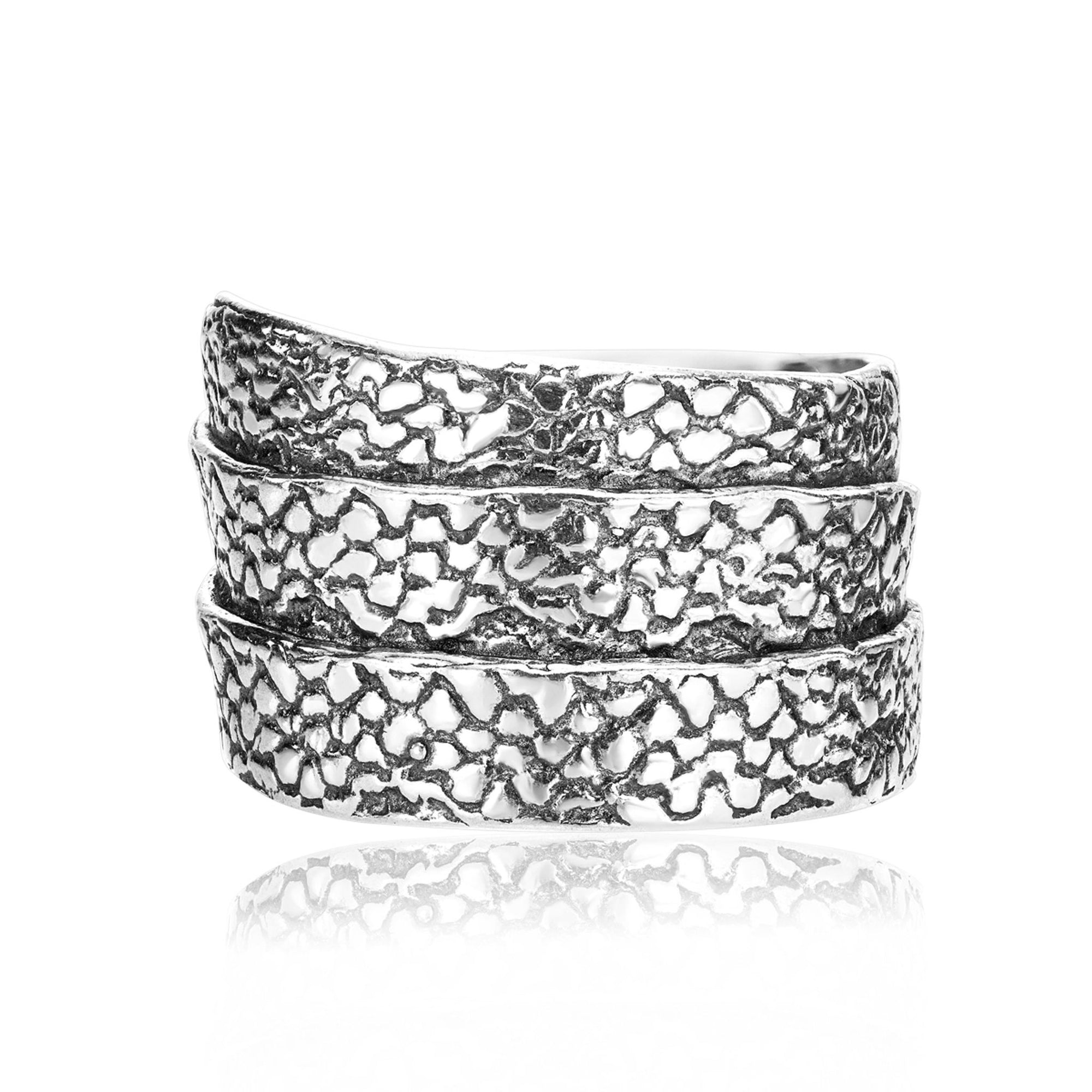 Sterling Silver Statement Wrap Ring