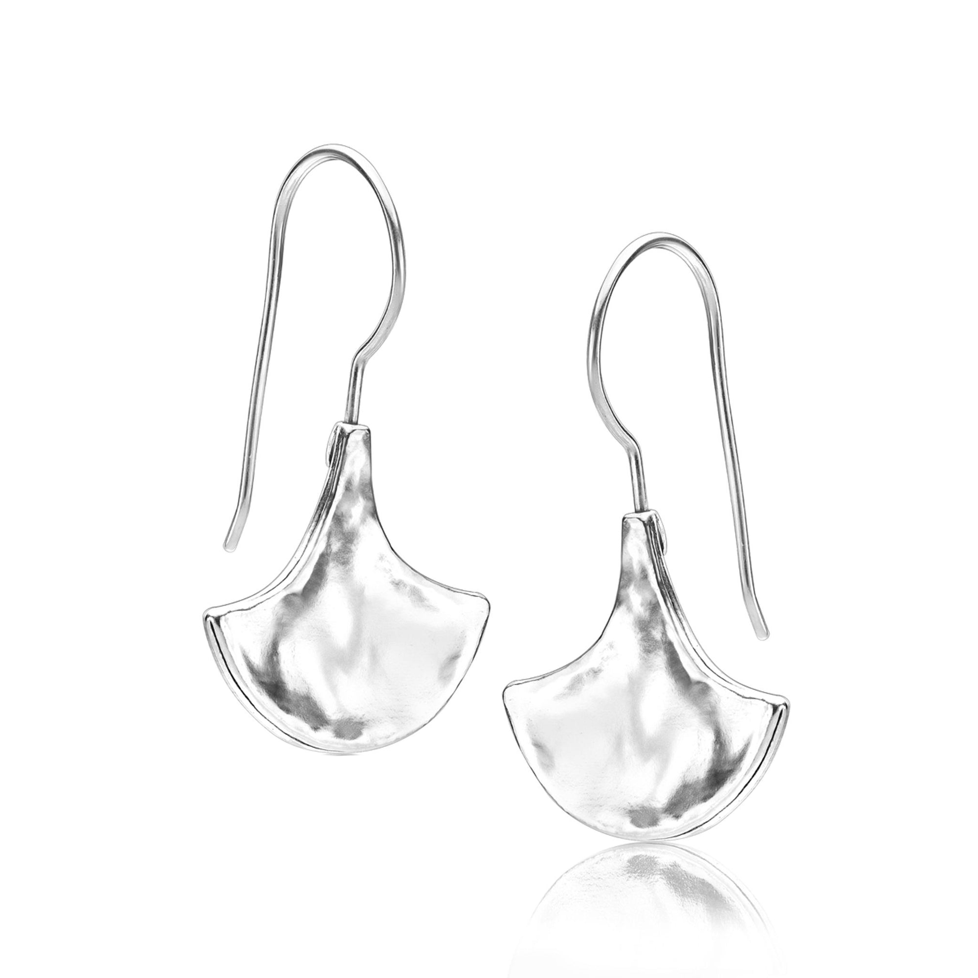 Sterling Silver Shield Earrings